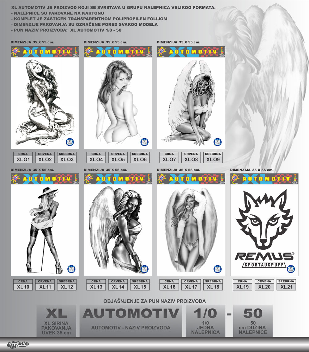 Simaco Nalepnice - Nalepnice velikog formata - XL Automotiv